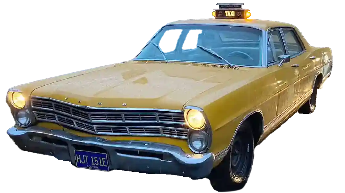 Classic Wedding Vehicle Scotland USA Cars Ford Galaxie 500 1967 New York Yellow Cab Trans