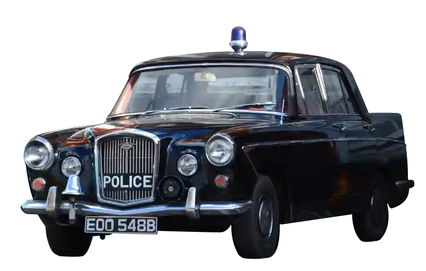 TV and Movie Classic Wedding Event Car Hire Wolseley 6-110 Police Car